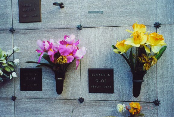 Edward J. and Myrtle M. Glos' crypts