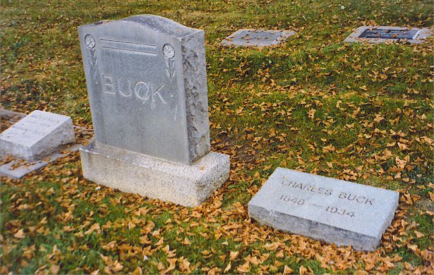 Charles Buck's headstone at Napa