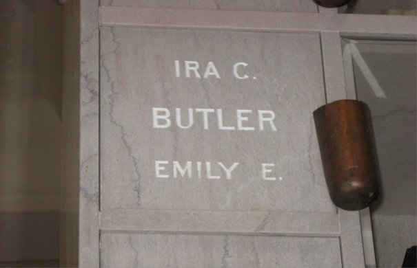 Ira & Emily Butler's niche at Napa
