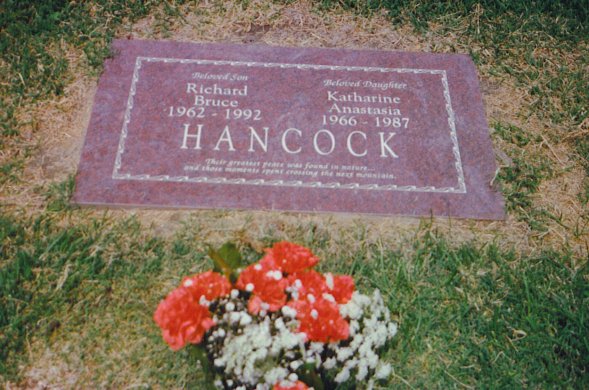 Richard and Katharine Hancock's headstone