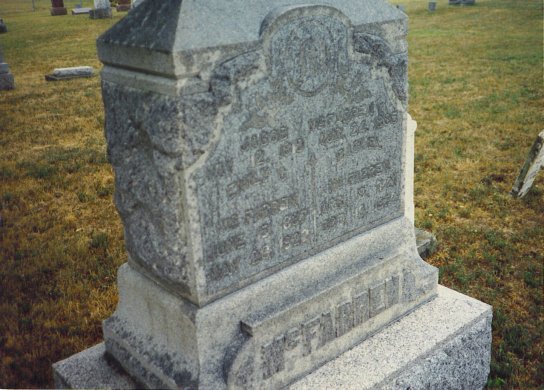 Jacob, Rachel, & Emily McFarren's tombstones