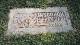 Mary Ainscough's headstone at Arkona