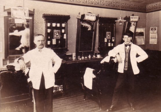 John Culley & his barber shop