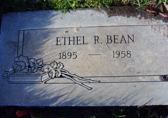 Ethel Rosetta Bean's headstone