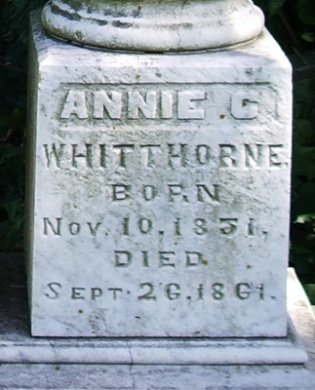 Annie C. Whitthorne's headstone