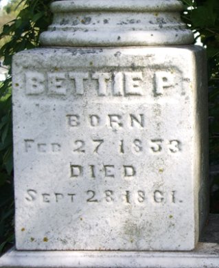 Bettie P. Whitthorne's headstone
