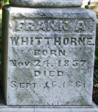 Frank A. Whitthorne's headstone