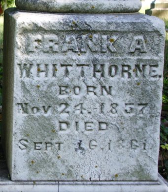 Frank A. Whitthorne's headstone