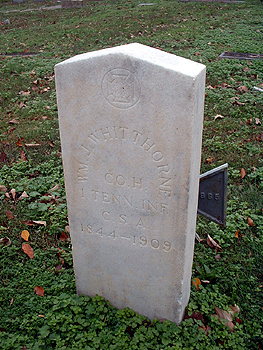 William J. Whitthorne's headstone