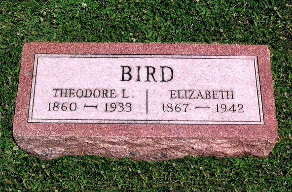 Theodore L. & Elizabeth Bird's headstone