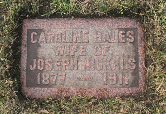 Caroline Hales headstone