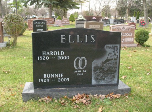 Harold & Bonnie Ellis headstone