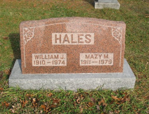 William J. & Mazy M. Hales headstone