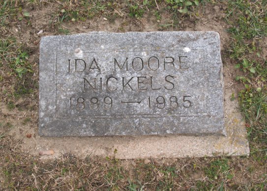 Ida Moore Nickels headstone