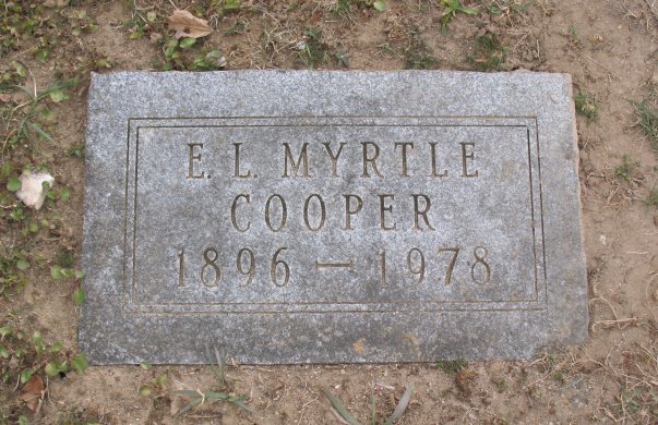 E. L. Myrtle Cooper headstone