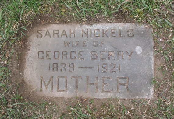 Sarah Berry headstone
