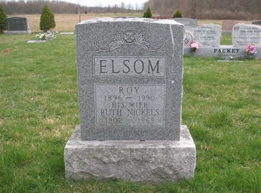 Roy Elsom & Ruth Nickels headstone