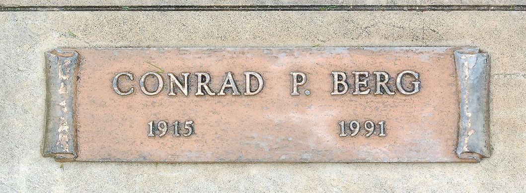 Conrad Peter Berg headstone
