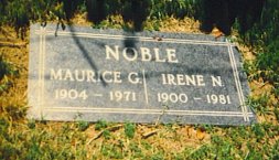 Maaurice & Iren Noble headstone
