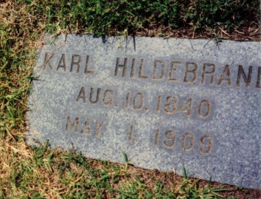 Karl Hildebrand's headstone
