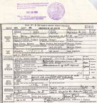 George Angus Olson death certificate