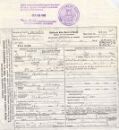 Hans Olson death certificate