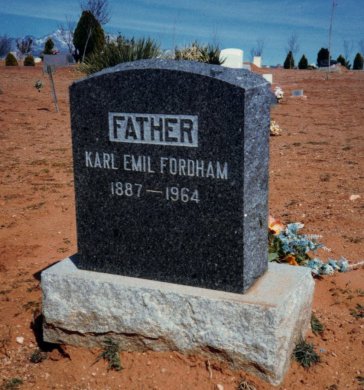 Karl Emil Fordham headstone