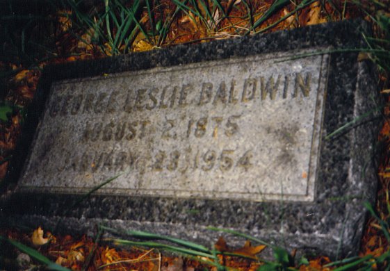 George Leslie Baldwin headstone