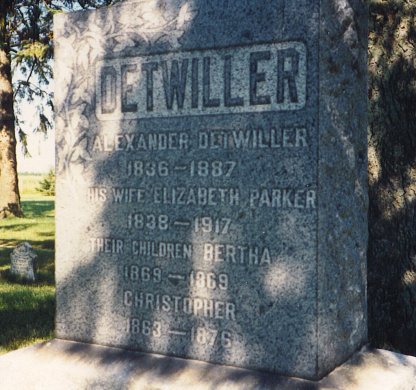 Alexander Detwiller, Elizabeth Parker,
                       Bertha Detwiller, Christopher Detwiller
