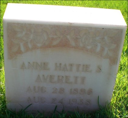 Anne Hattie S. Averett headstone