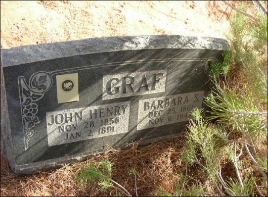 John Henry & Barbara Graf headstone