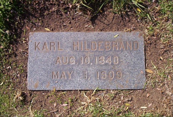 Karl Hildebrand's headstone