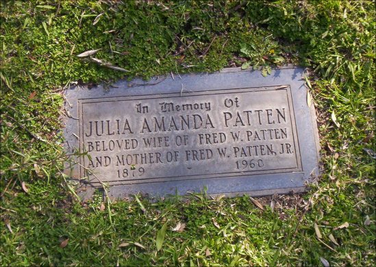 Julia Amanda Patten's headstone