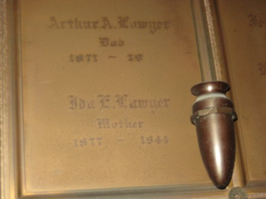 Rose Hills Memorial Park, Arthur A. Lawyer, Ida E. Lawyer