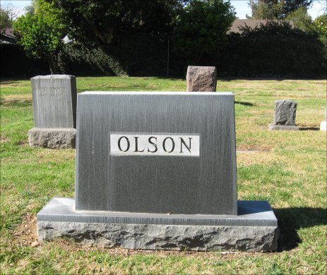 San Gabriel Cemetery, Olson Monument