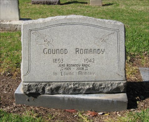 San Gabriel Cemetery, Gounod Romandy, Jean Romandy Radic