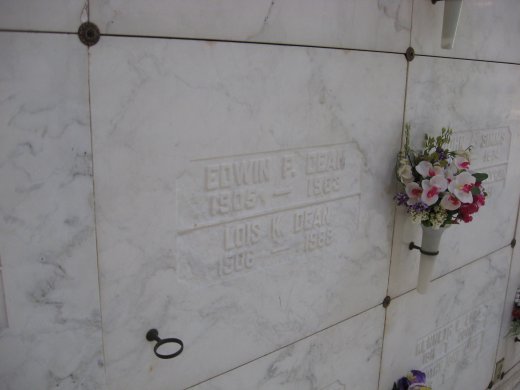 Bellevue Memorial Park Mausoleum, Edwin P. Dean, Lois K. Dean