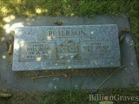 Niels Alma Peterson, Annie Walker Peterson