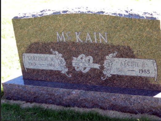 Gertrude M. McKain, Archie R. McKain