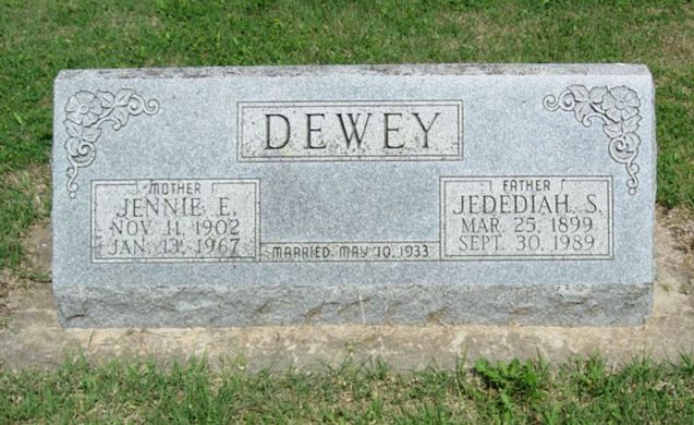 Jennie E. McKain Dewey, Jedediah S. Dewey