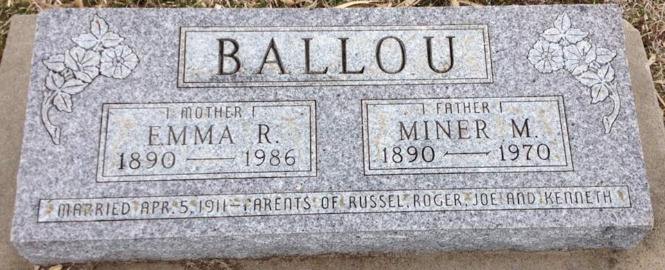Erma R. Ballou, Miner Mahlon Ballou