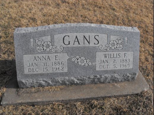Anna E. Gans, Willis F. Gans