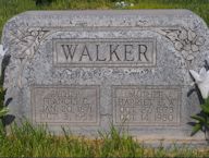 Francis C. Walker headstone, Harriet E.W. Walker headstone