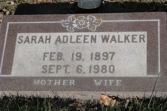 Sarah Adleen Walker's headstone