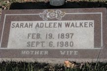 Sarah Adleen Walker's headstone