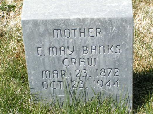 Ellen May Banks Craw headstone