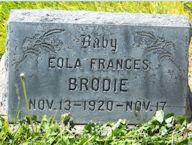Eola Frances Brodie's headstone