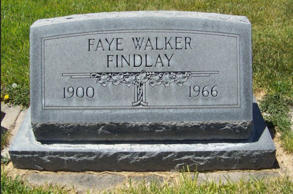 Faye Walker Findlay headstone