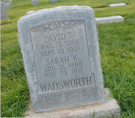 David Thomas Wadsworth headstone