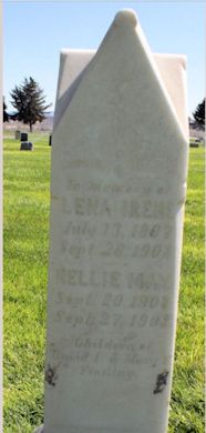 Lena Irene Findley, Nellie May Findlay headstone